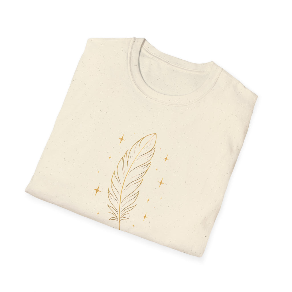Shimmering Golden Feather T-Shirt