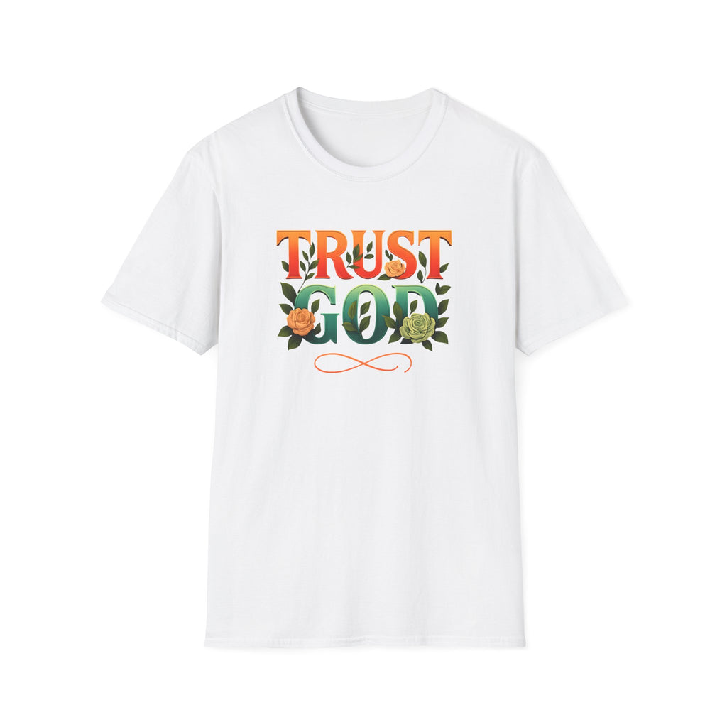 Trust God Floral Design T-Shirt