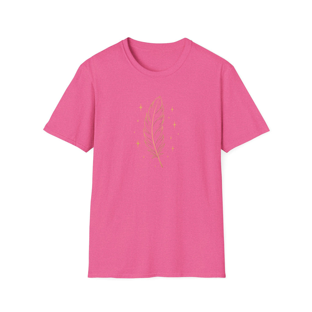 Shimmering Golden Feather T-Shirt