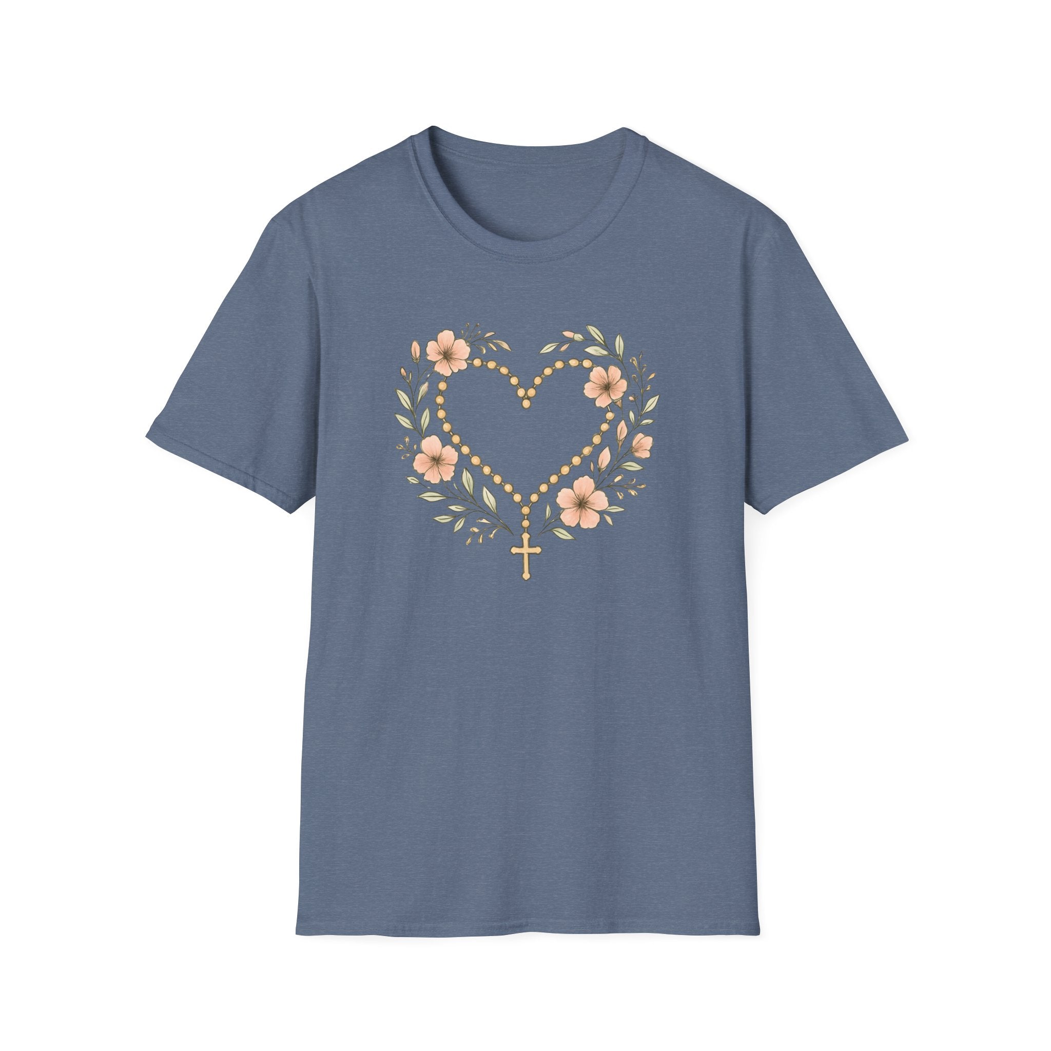 Floral Heart Rosary T-Shirt