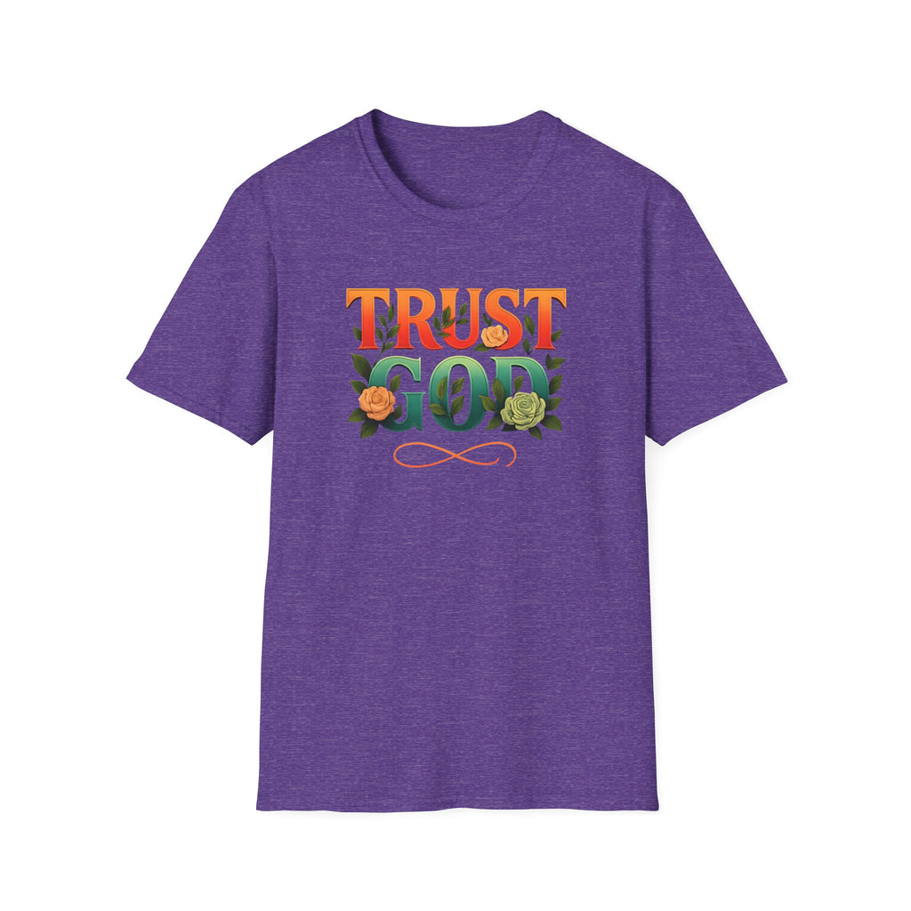 Trust God Floral Design T-Shirt