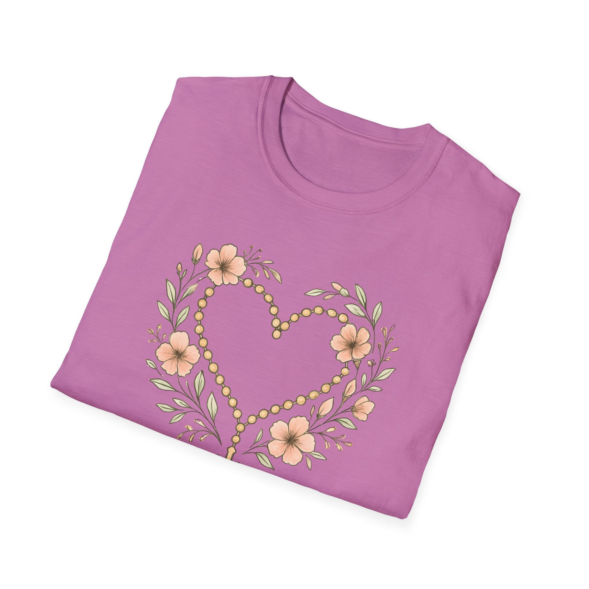 Floral Heart Rosary T-Shirt