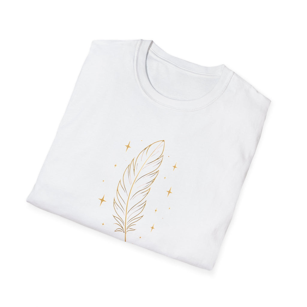 Shimmering Golden Feather T-Shirt