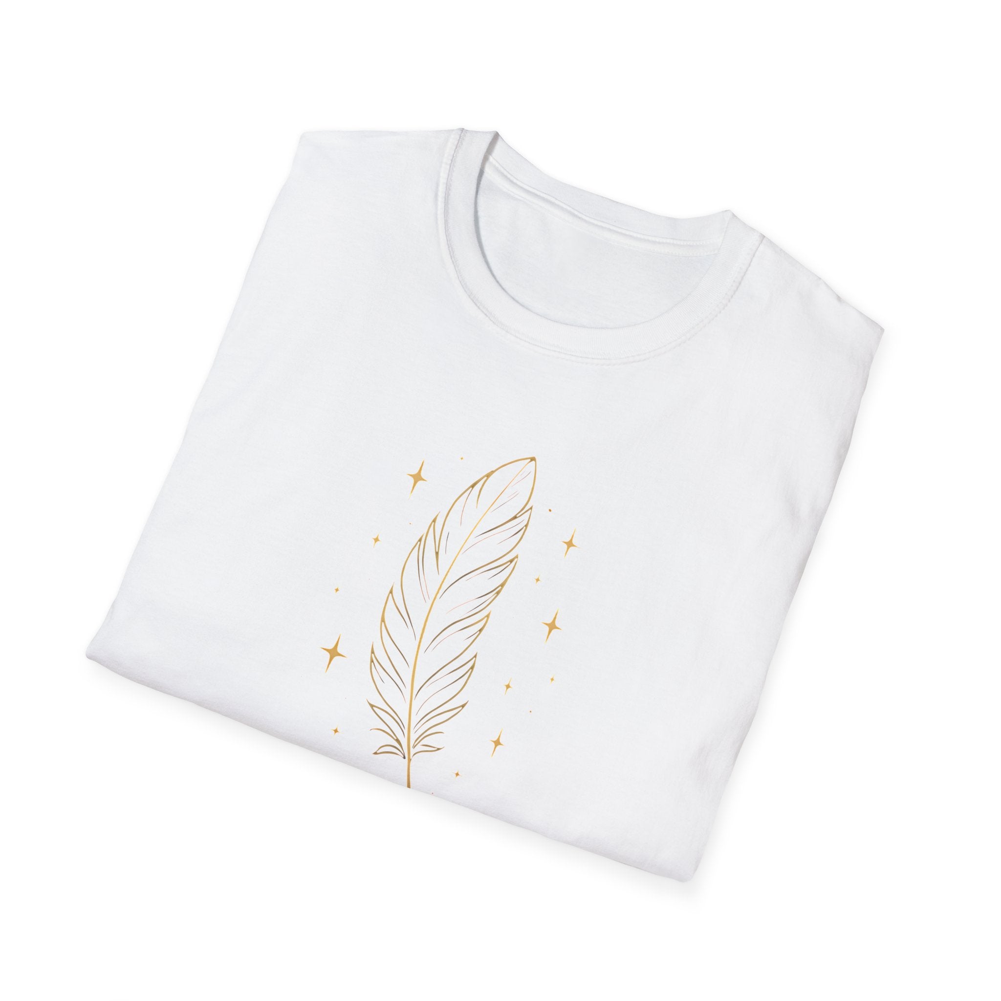 Shimmering Golden Feather T-Shirt