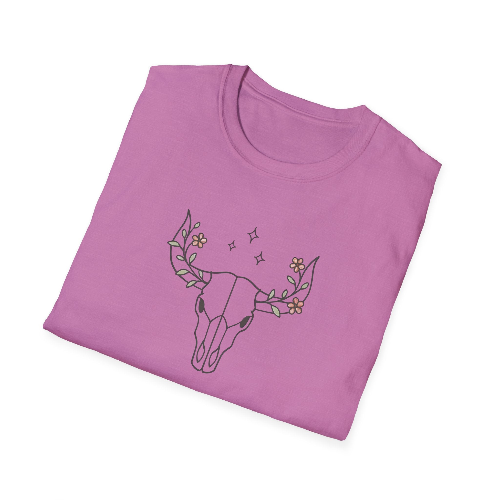 Floral deer skull T-Shirt