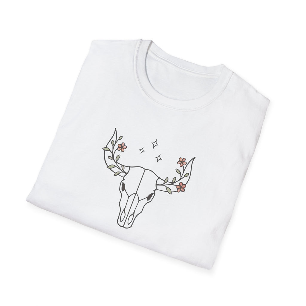 Floral deer skull T-Shirt