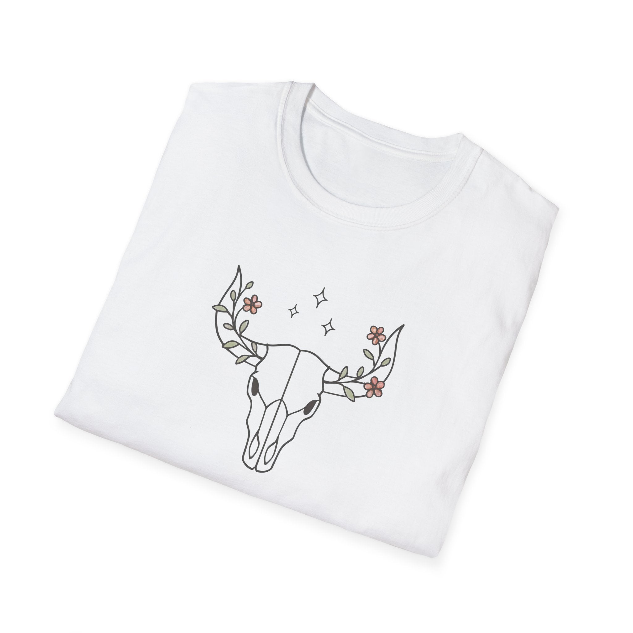 Floral deer skull T-Shirt