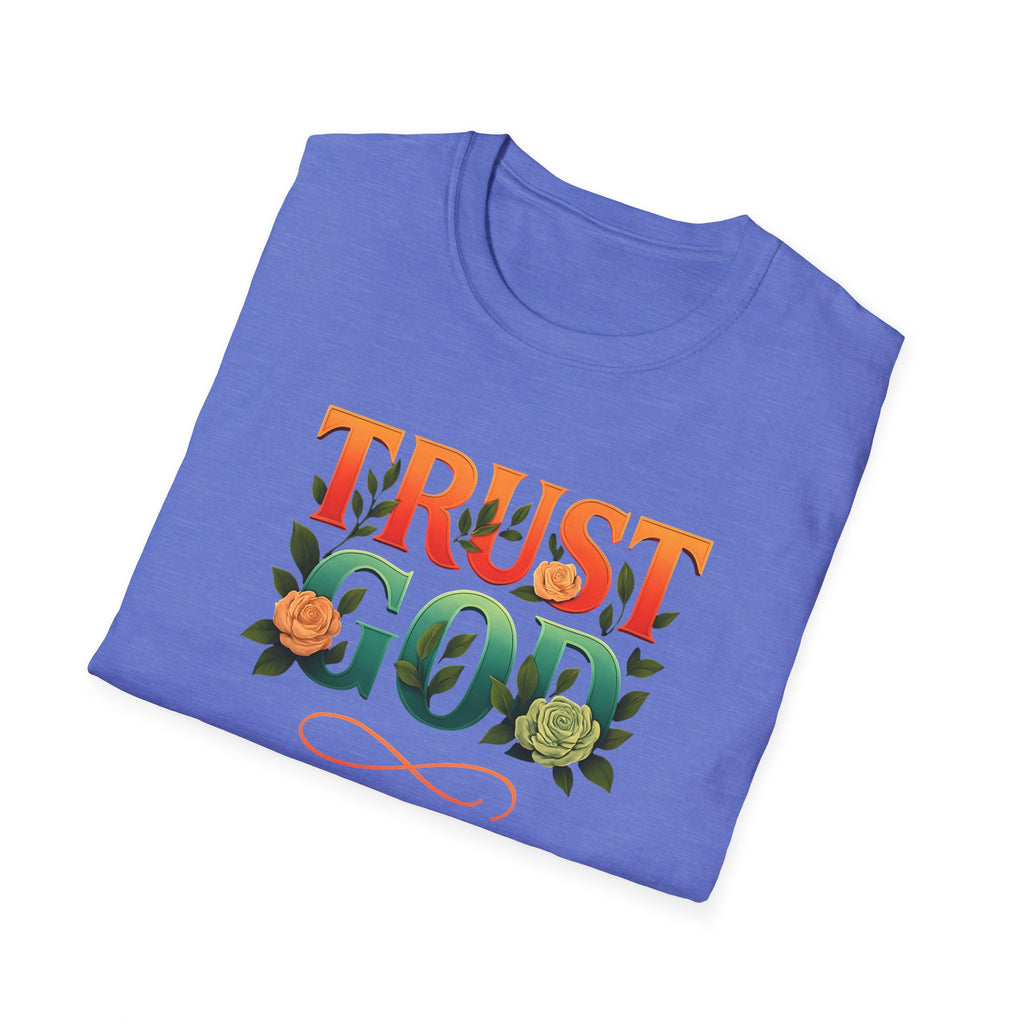 Trust God Floral Design T-Shirt