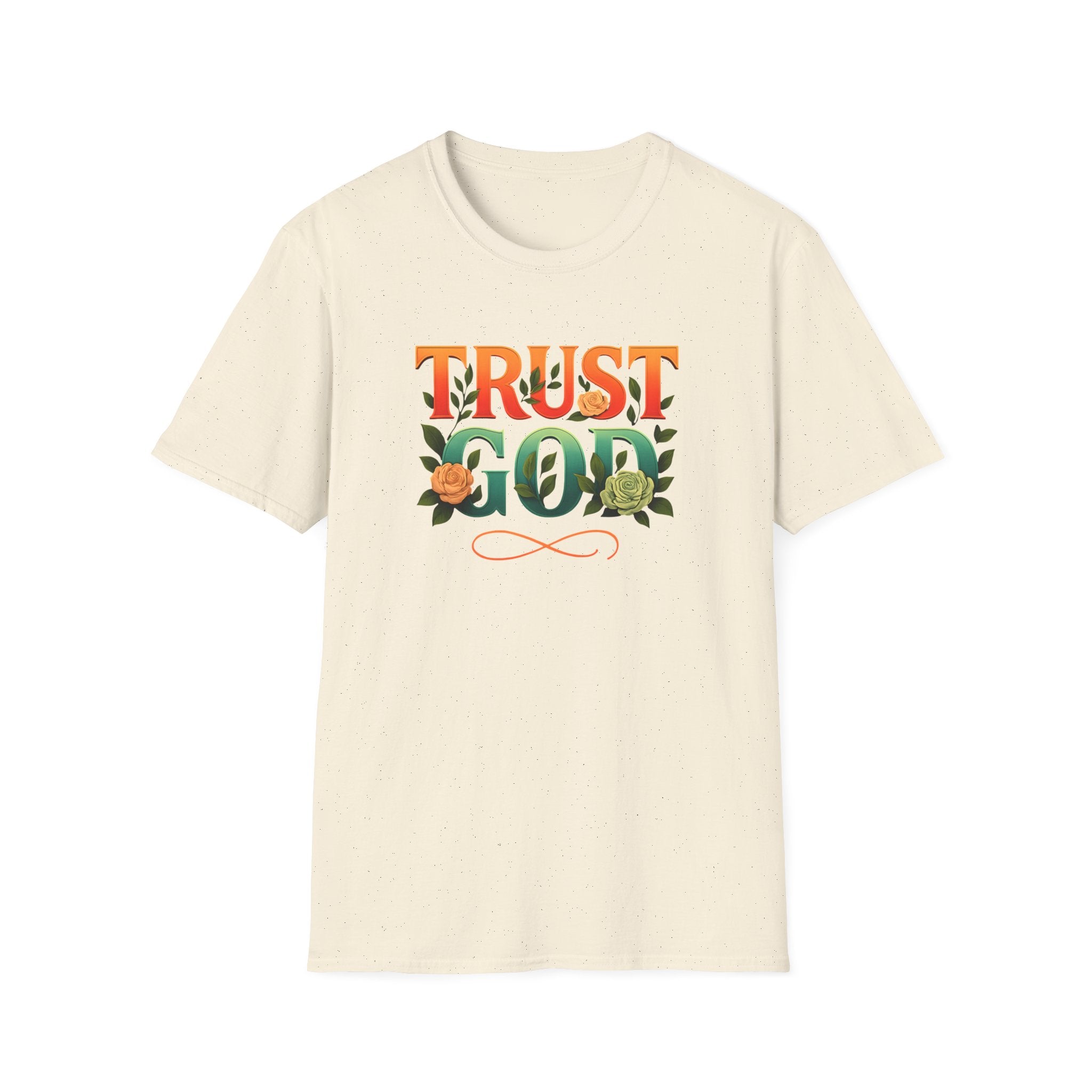Trust God Floral Design T-Shirt