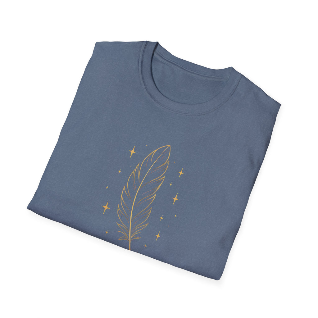 Shimmering Golden Feather T-Shirt