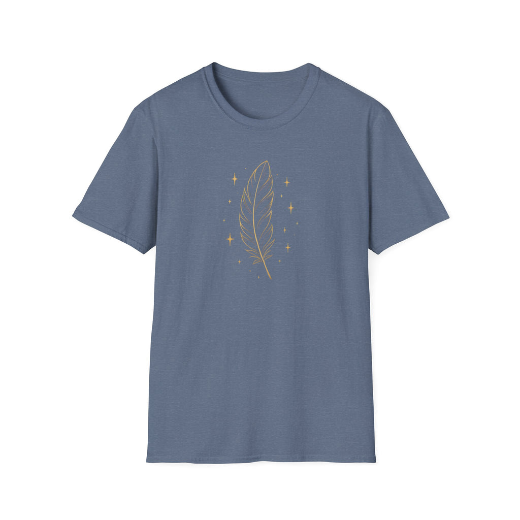 Shimmering Golden Feather T-Shirt
